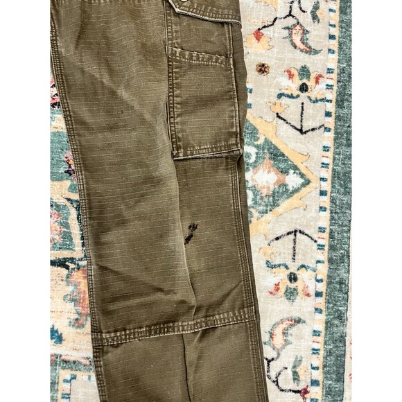 Carhartt Distressed/Grunge Brown Double Knee Mens Casual Pants Fit 33x34 🤎 - Picture 3 of 8